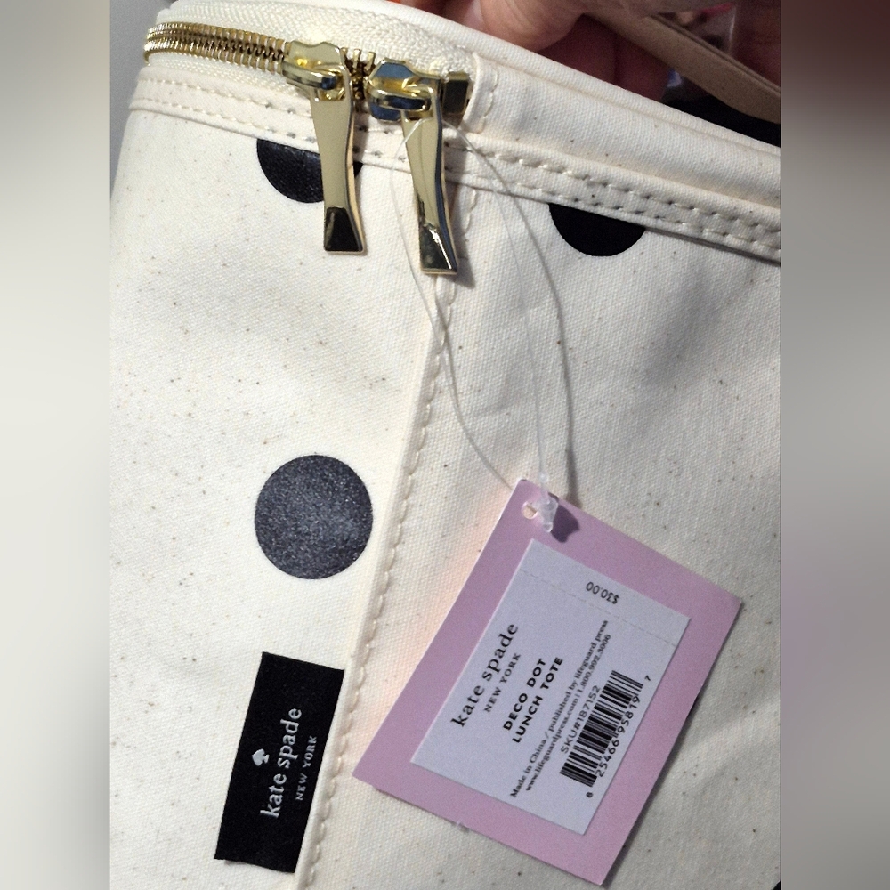 NWTKate Spade NewYork Insulated Soft Cooler Lunch Tote with Double Zipper Close. - Picture 8 of 14